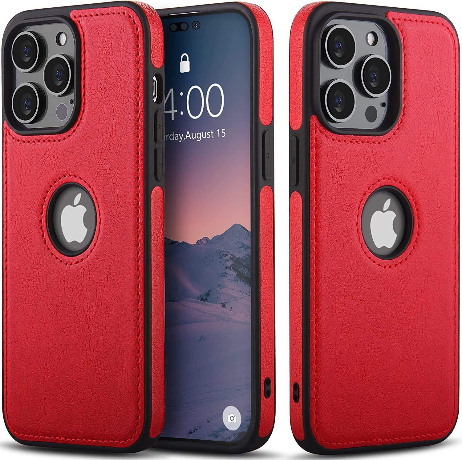 Shockproof Protective Leather Case for Iphone 17 16 15 14 plus 13 12 11 Pro Max